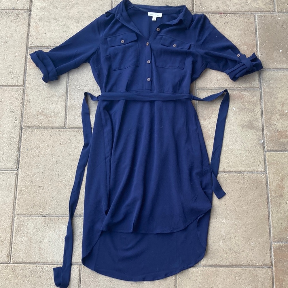 Monteau Classic Blue Shirt Dress